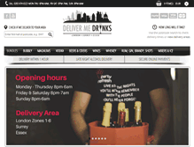 Tablet Screenshot of delivermedrinks.com